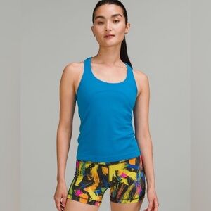 lululemon athletica poolside blue swiftly tank top waist length